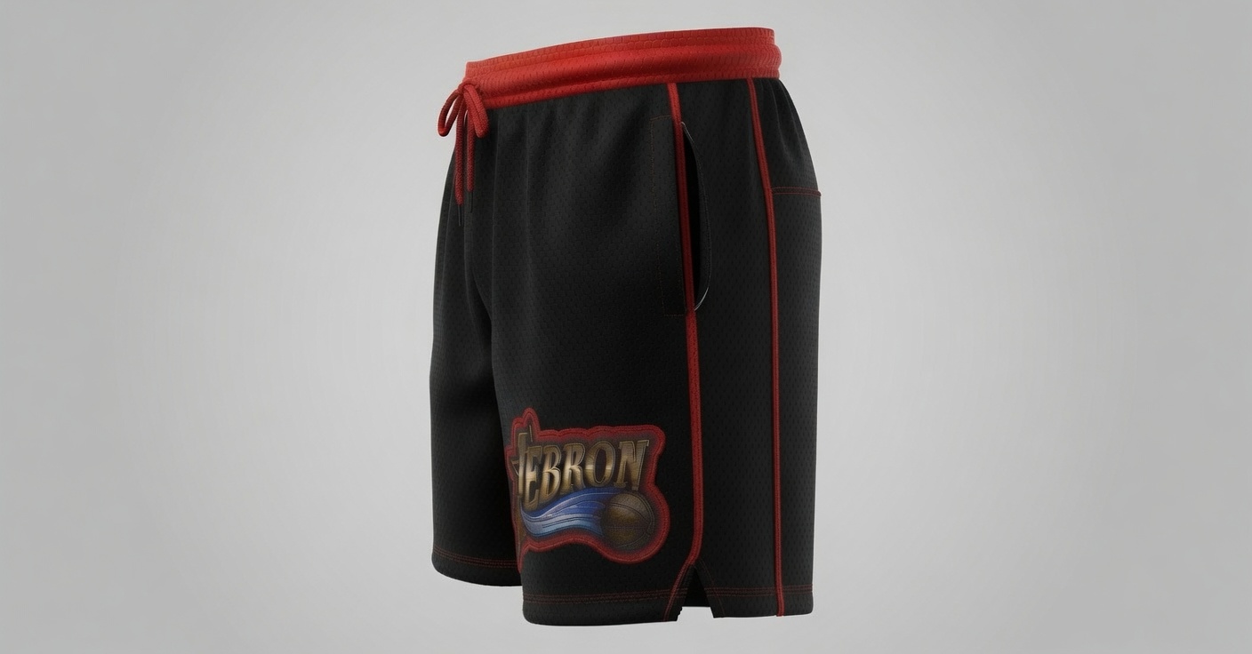 LeBron 76ers Classic Throwback Mesh Shorts — angle